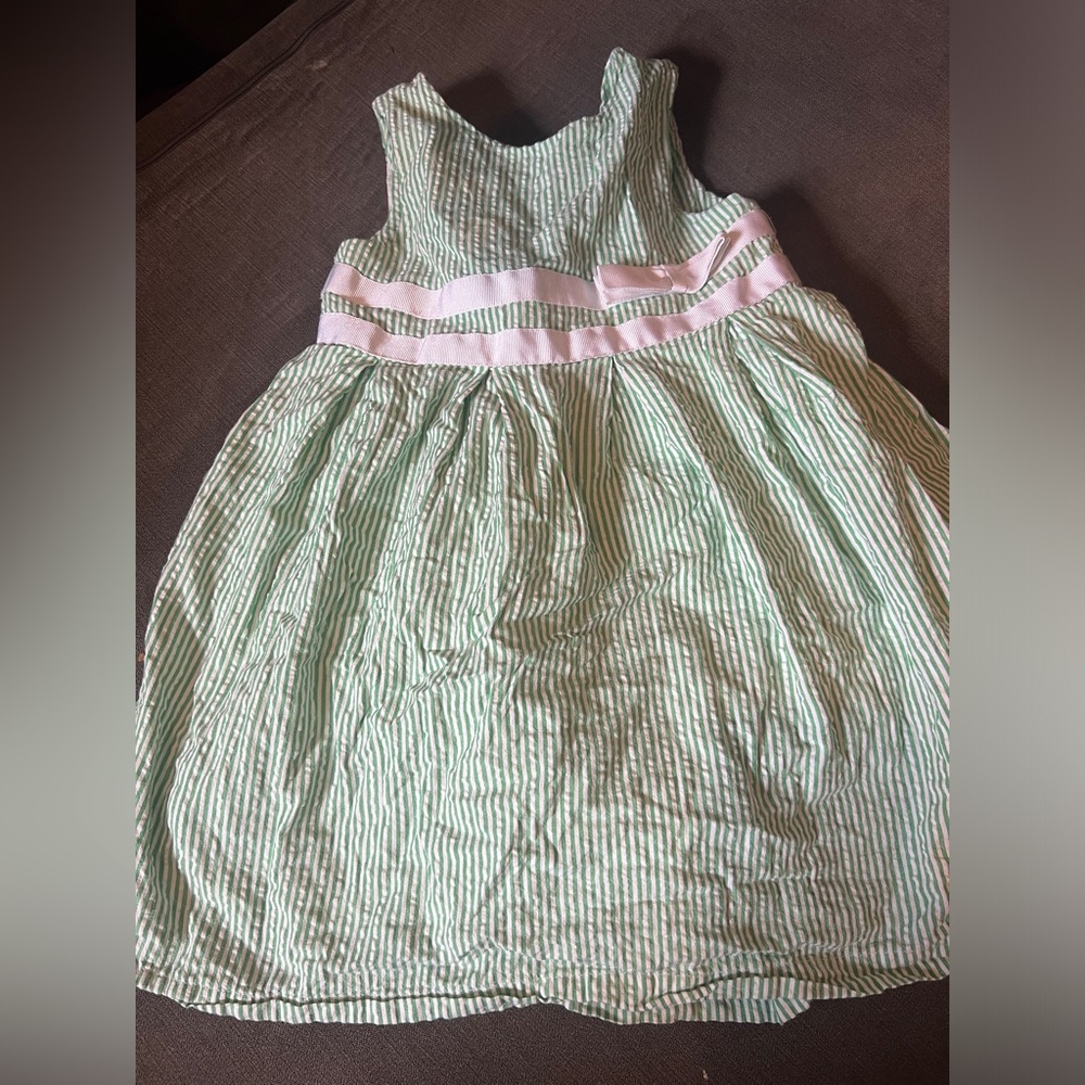 Gymboree Mint and White Seersucker Dress